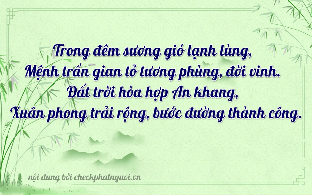 Bài thơ ý nghĩa cho <b>biển số 61A-81136</b> tại website checkphatnguoi.vn