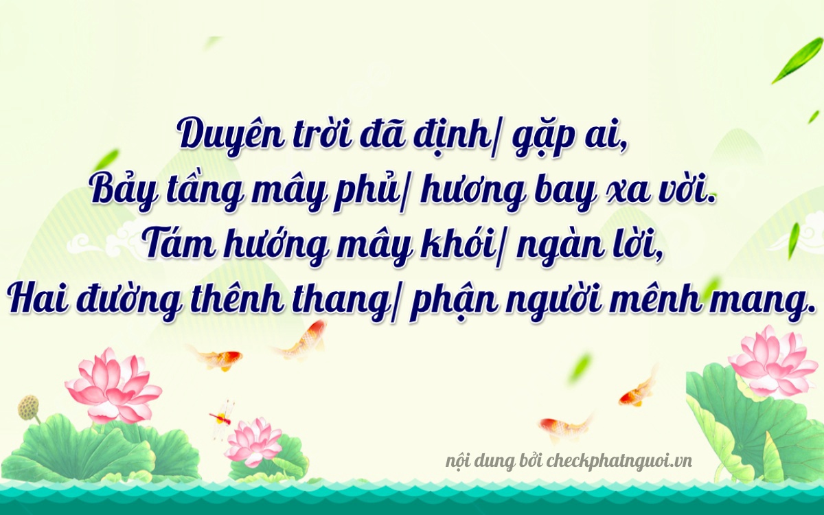 Bài thơ ý nghĩa cho <b>biển số 61A-85802</b> tại website checkphatnguoi.vn