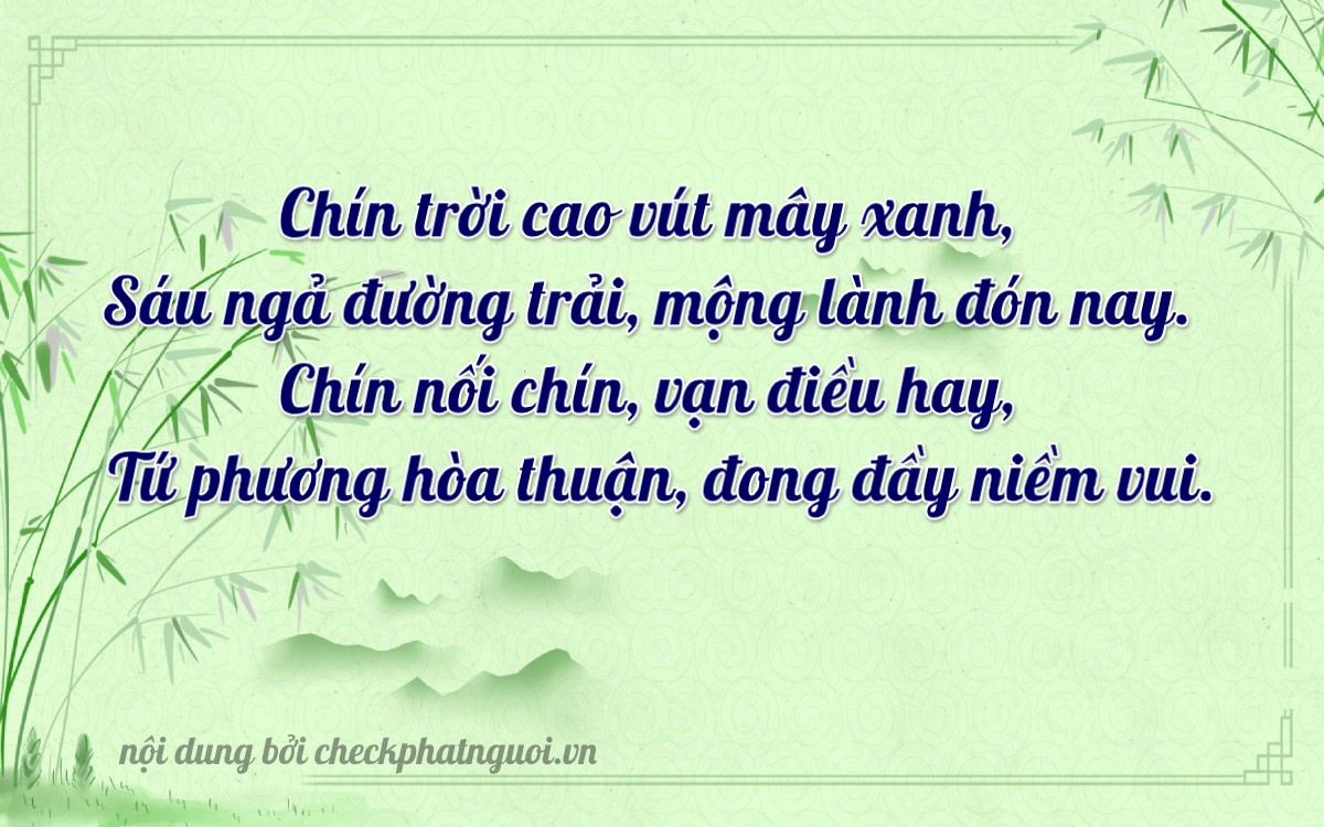 Bài thơ ý nghĩa cho <b>biển số 61A-96994</b> tại website checkphatnguoi.vn