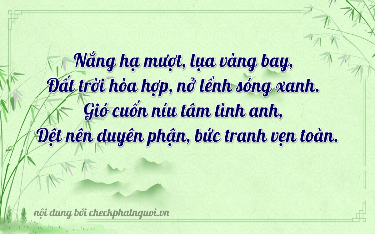Bài thơ ý nghĩa cho <b>biển số 61A-98197</b> tại website checkphatnguoi.vn