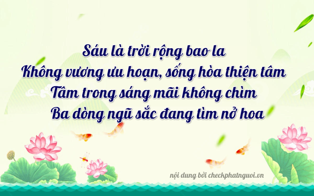 Bài thơ ý nghĩa cho <b>biển số 61AA-06063</b> tại website checkphatnguoi.vn