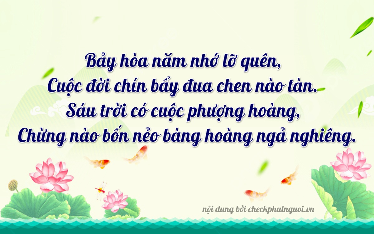 Bài thơ ý nghĩa cho <b>biển số 61AA-07036</b> tại website checkphatnguoi.vn