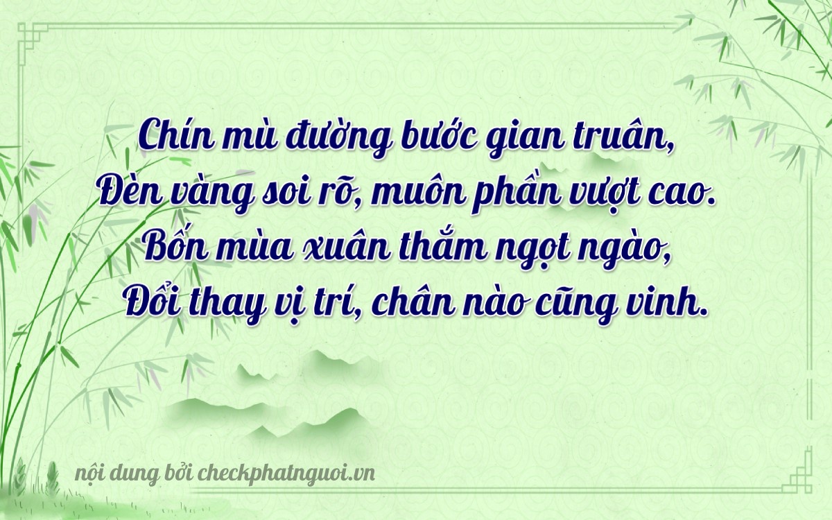 Bài thơ ý nghĩa cho <b>biển số 61AA-09419</b> tại website checkphatnguoi.vn