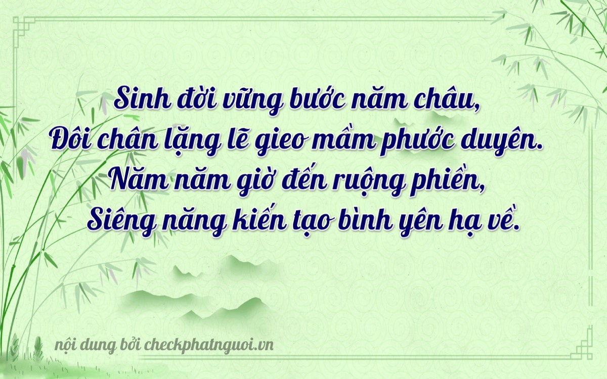 Bài thơ ý nghĩa cho <b>biển số 61AA-25154</b> tại website checkphatnguoi.vn
