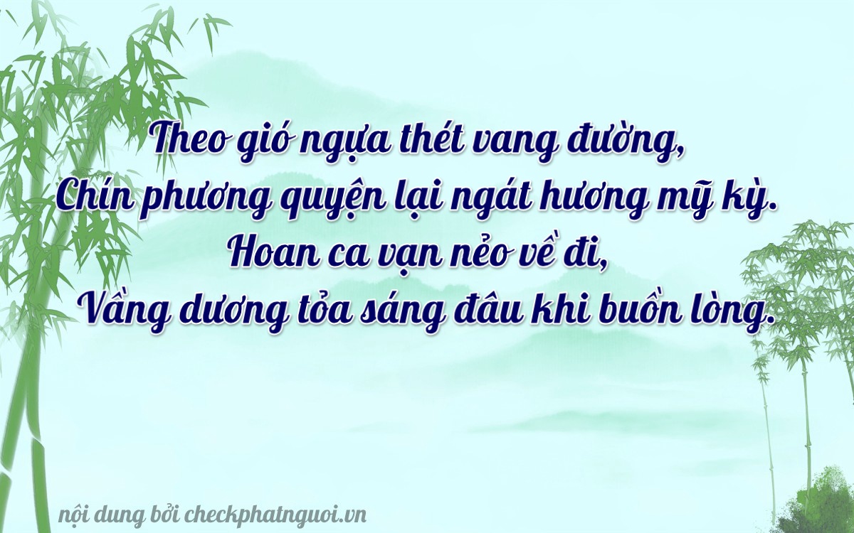 Bài thơ ý nghĩa cho <b>biển số 61AA-46090</b> tại website checkphatnguoi.vn