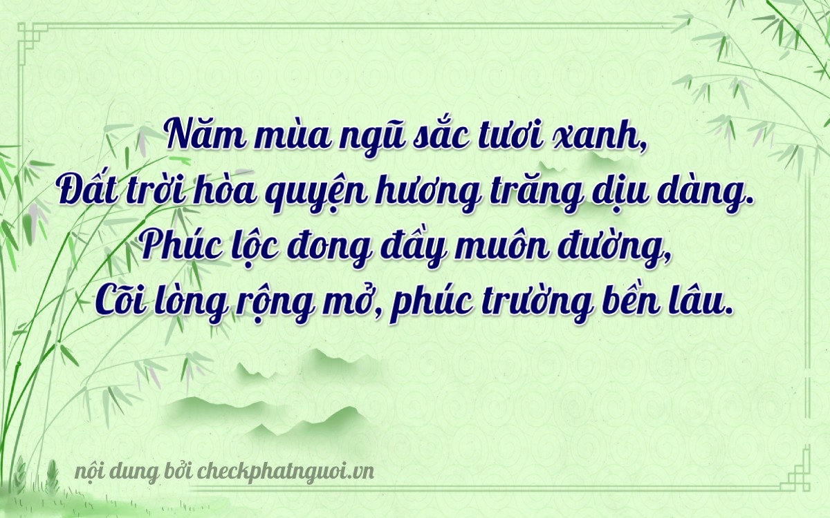 Bài thơ ý nghĩa cho <b>biển số 61AA-54581</b> tại website checkphatnguoi.vn