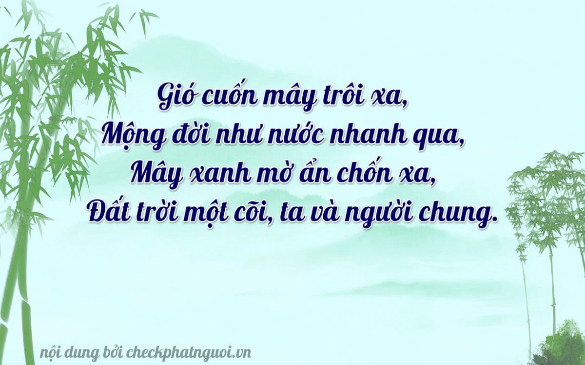 Bài thơ ý nghĩa cho <b>biển số 61B1-46647</b> tại website checkphatnguoi.vn