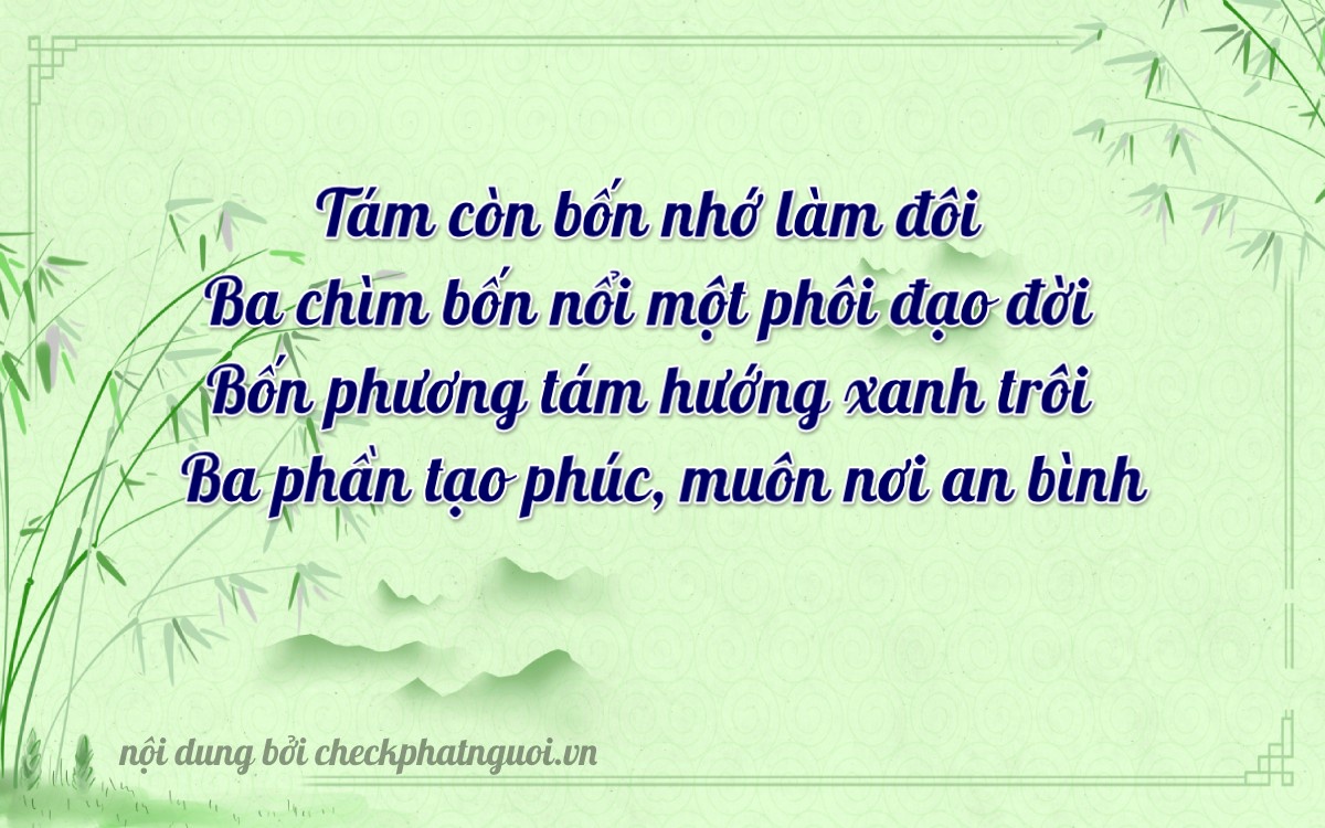 Bài thơ ý nghĩa cho <b>biển số 61B1-83483</b> tại website checkphatnguoi.vn