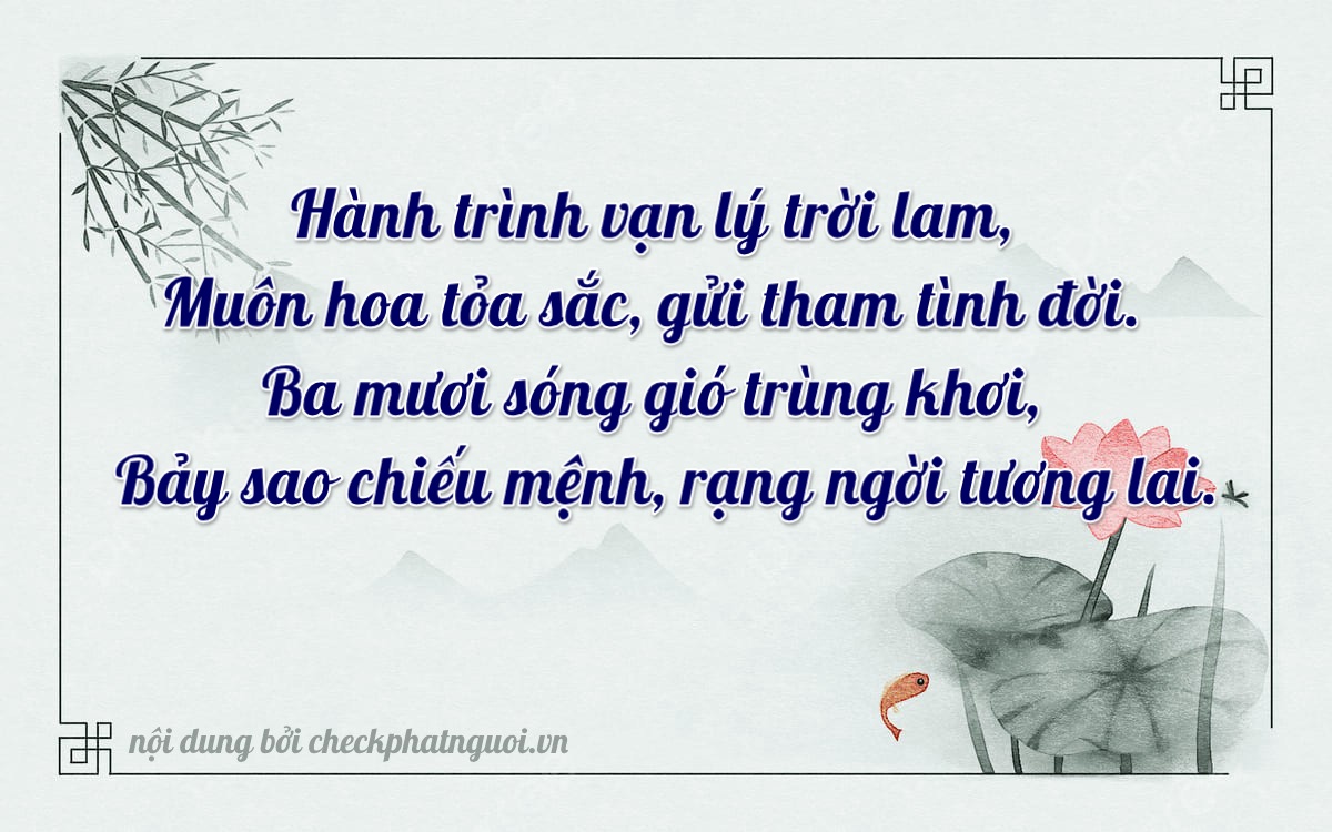 Bài thơ ý nghĩa cho <b>biển số 61B2-03337</b> tại website checkphatnguoi.vn