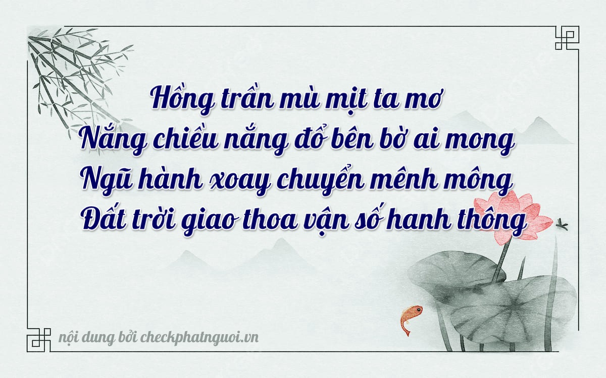 Bài thơ ý nghĩa cho <b>biển số 61B-22723</b> tại website checkphatnguoi.vn