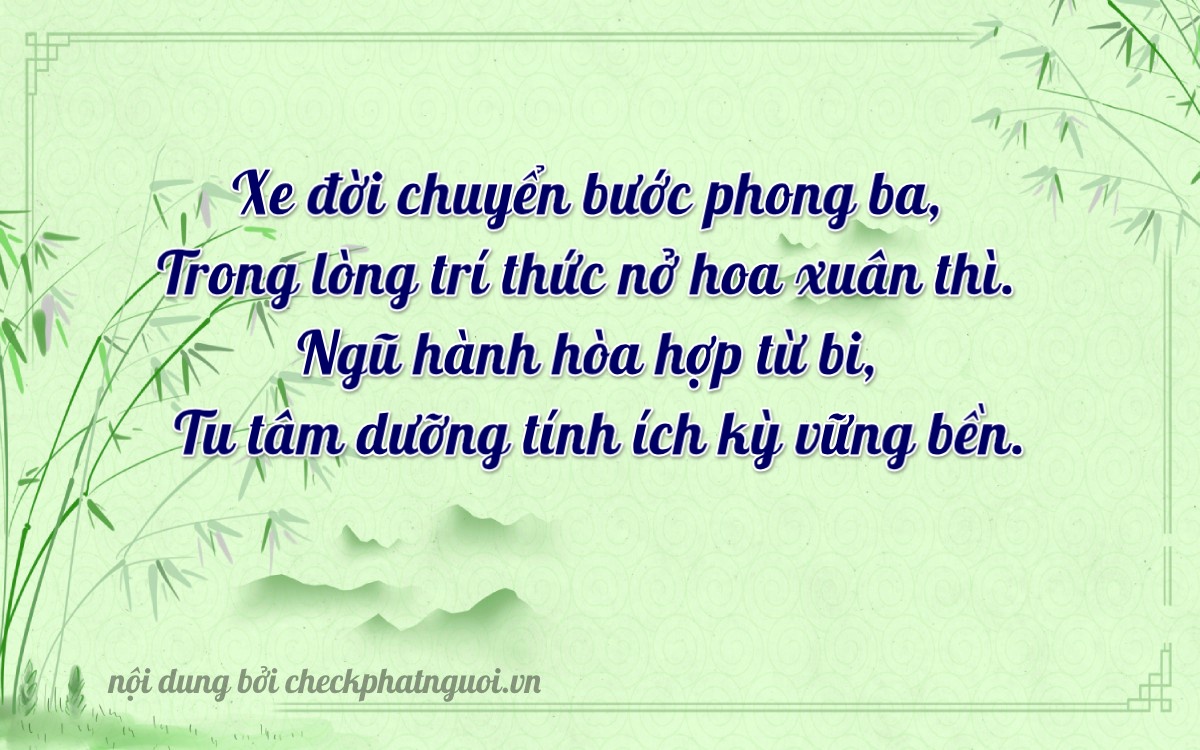 Bài thơ ý nghĩa cho <b>biển số 61B2-41007</b> tại website checkphatnguoi.vn