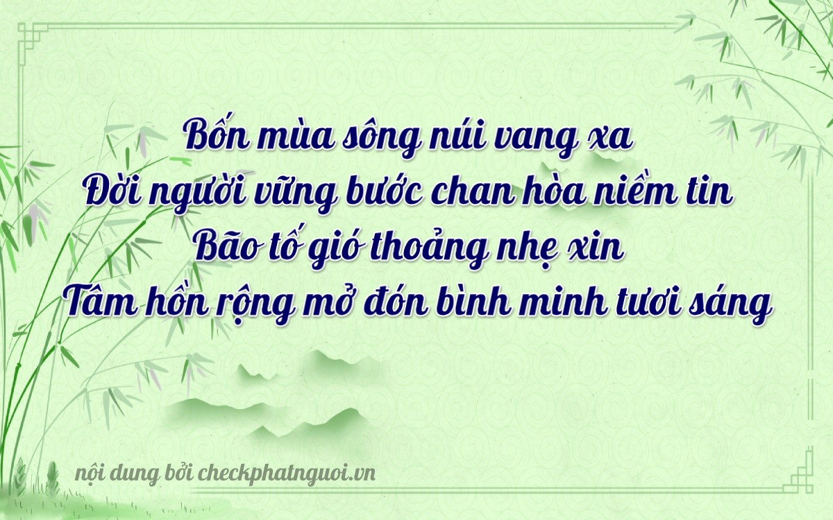 Bài thơ ý nghĩa cho <b>biển số 61B2-47159</b> tại website checkphatnguoi.vn
