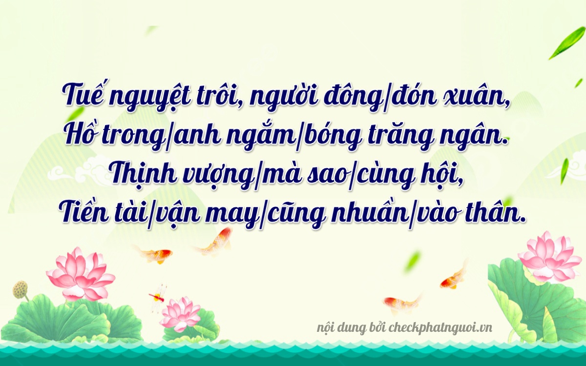 Bài thơ ý nghĩa cho <b>biển số 61BA-06079</b> tại website checkphatnguoi.vn