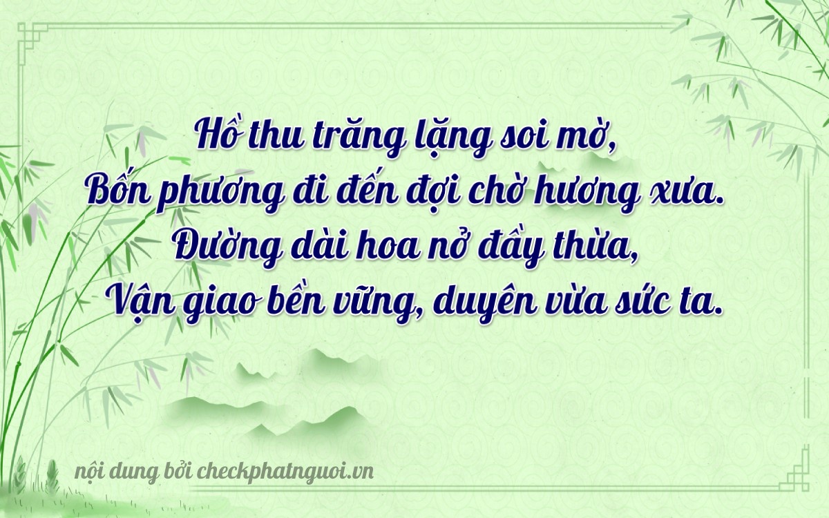 Bài thơ ý nghĩa cho <b>biển số 61C1-40476</b> tại website checkphatnguoi.vn