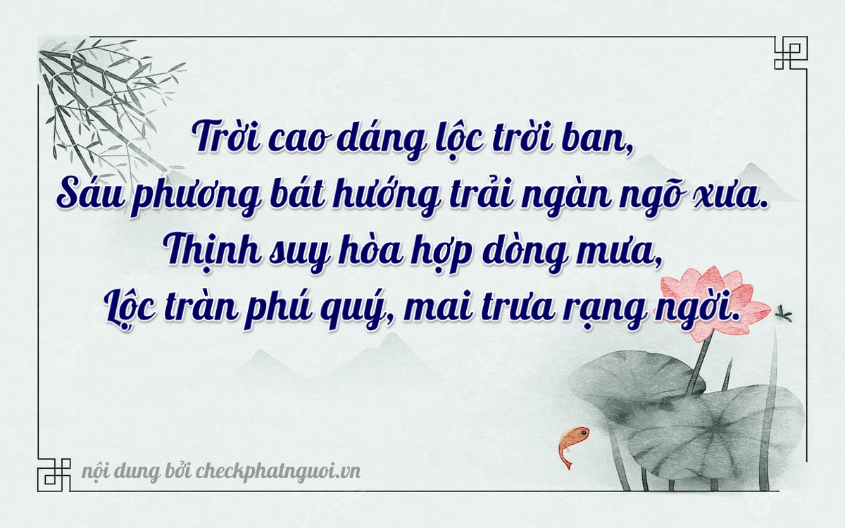 Bài thơ ý nghĩa cho <b>biển số 61C1-66048</b> tại website checkphatnguoi.vn
