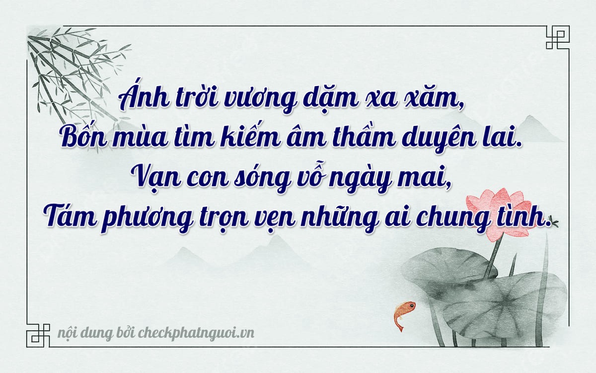 Bài thơ ý nghĩa cho <b>biển số 61C2-24848</b> tại website checkphatnguoi.vn
