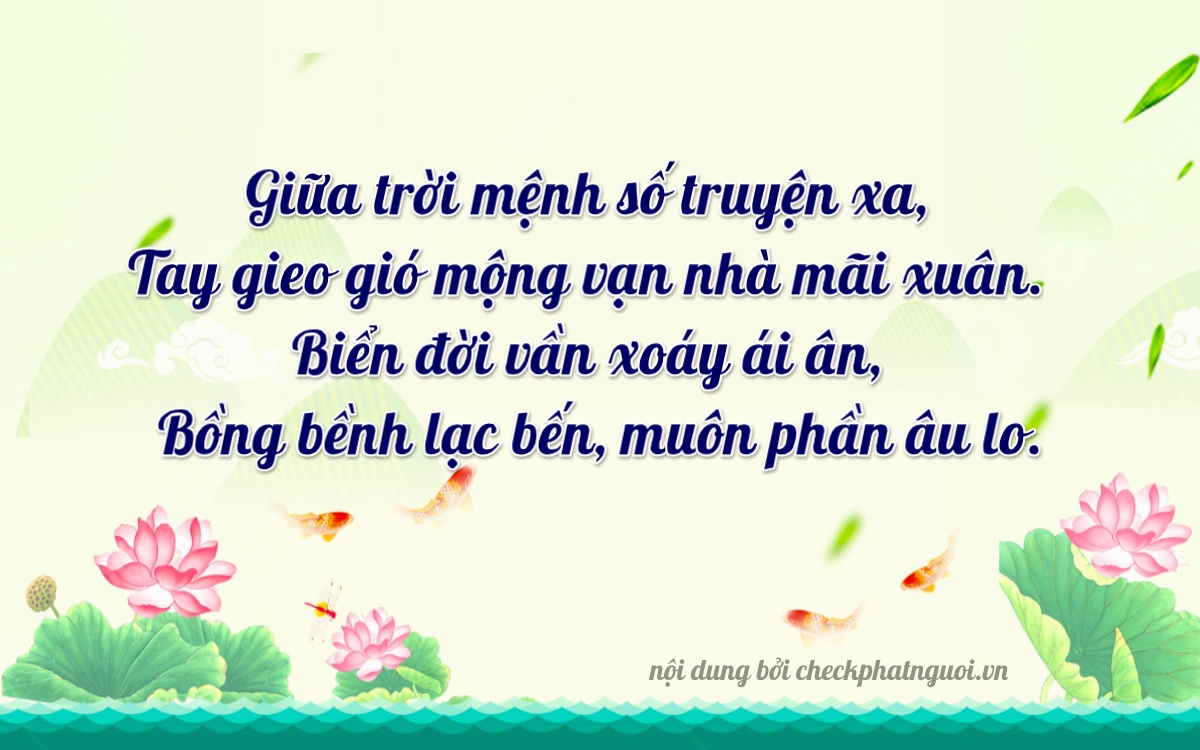 Bài thơ ý nghĩa cho <b>biển số 61C-25631</b> tại website checkphatnguoi.vn