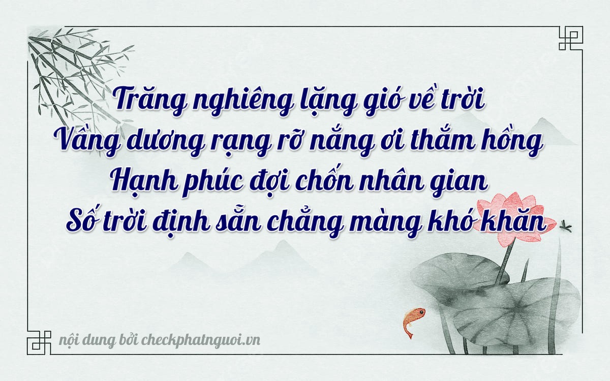 Bài thơ ý nghĩa cho <b>biển số 61C-27955</b> tại website checkphatnguoi.vn