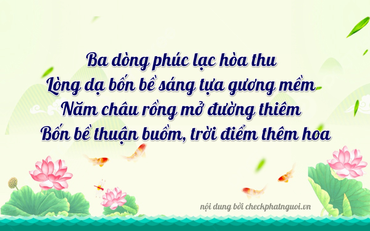 Bài thơ ý nghĩa cho <b>biển số 61C-33541</b> tại website checkphatnguoi.vn