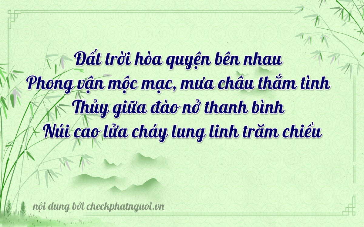 Bài thơ ý nghĩa cho <b>biển số 61C-56287</b> tại website checkphatnguoi.vn