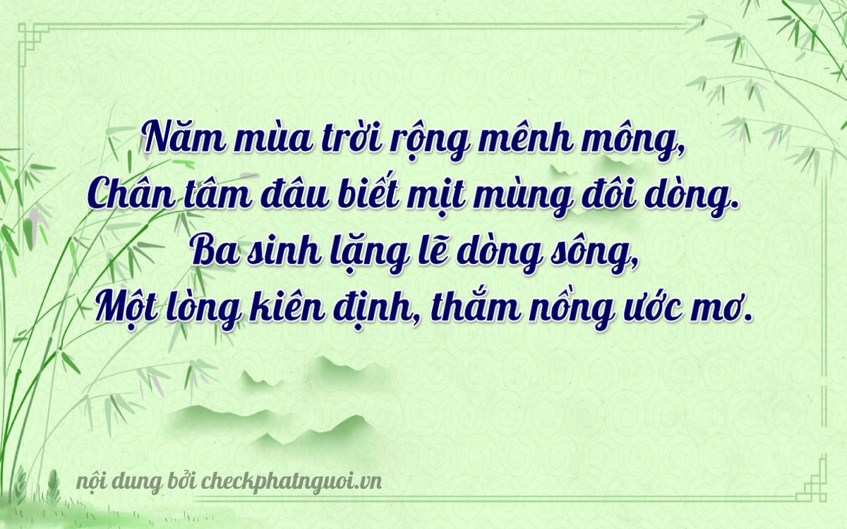 Bài thơ ý nghĩa cho <b>biển số 61C-59331</b> tại website checkphatnguoi.vn