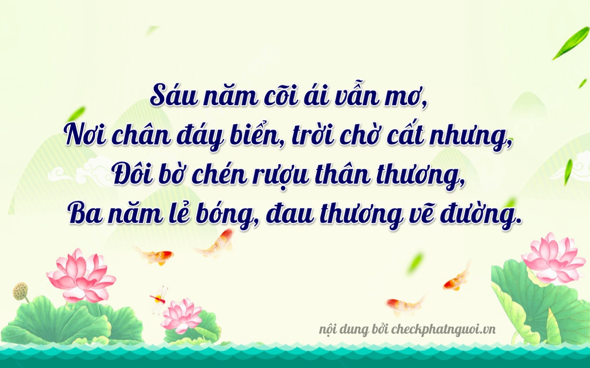 Bài thơ ý nghĩa cho <b>biển số 61C-61232</b> tại website checkphatnguoi.vn