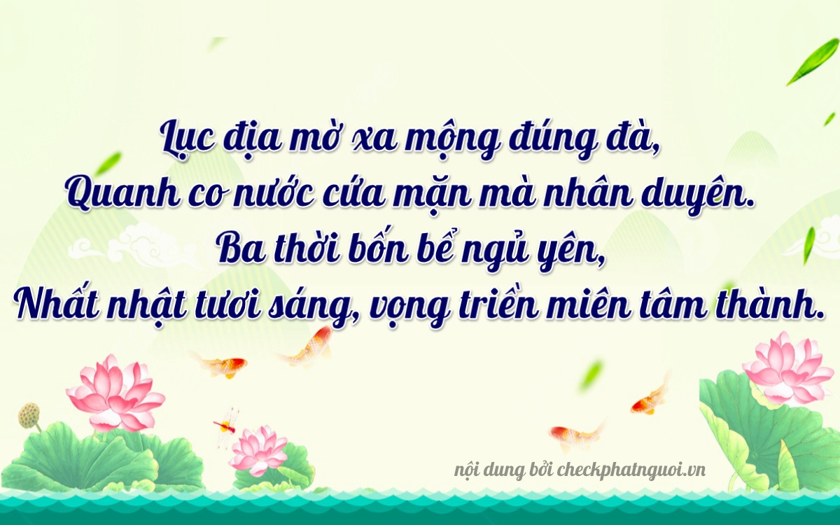 Bài thơ ý nghĩa cho <b>biển số 61C-69331</b> tại website checkphatnguoi.vn