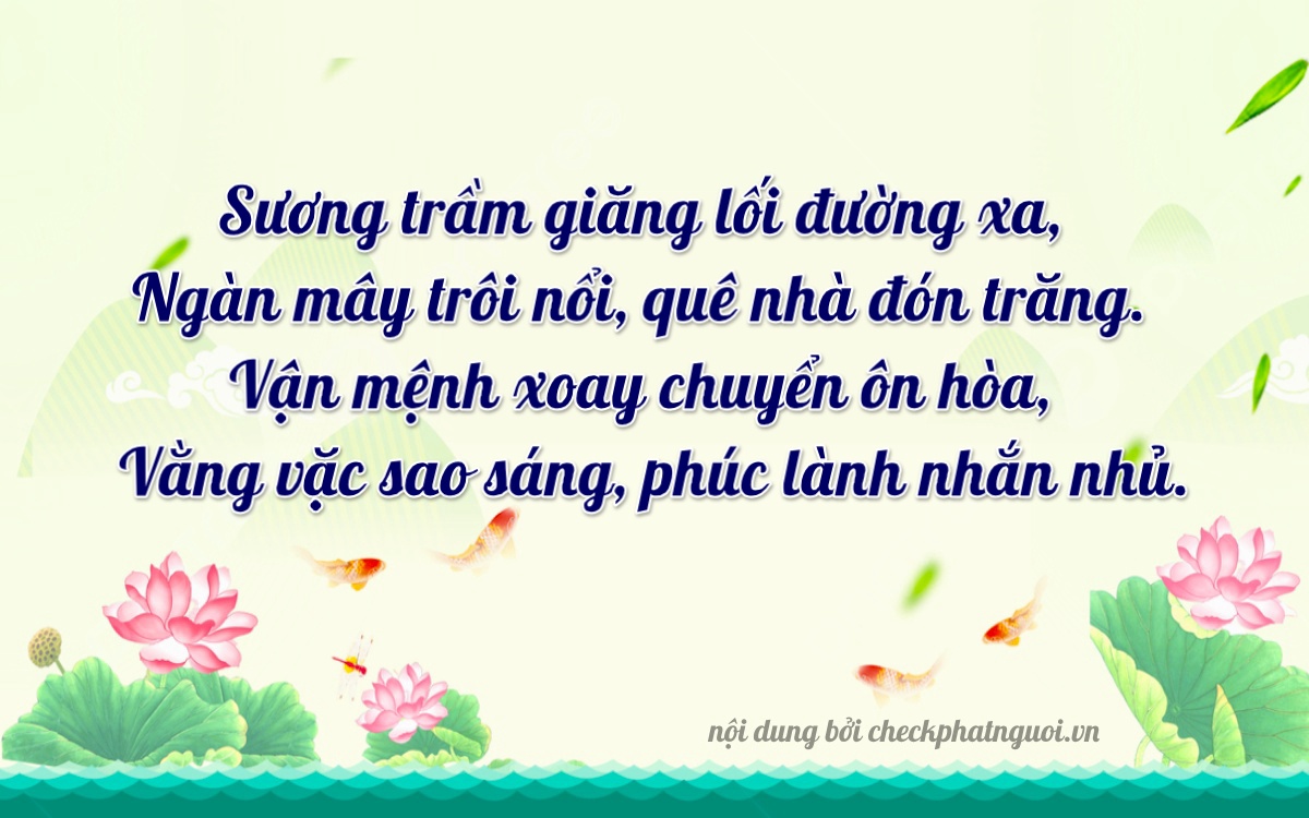 Bài thơ ý nghĩa cho <b>biển số 61CA-01691</b> tại website checkphatnguoi.vn