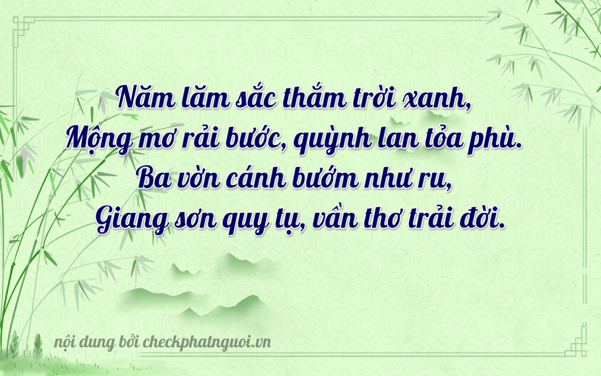 Bài thơ ý nghĩa cho <b>biển số 61CA-15353</b> tại website checkphatnguoi.vn