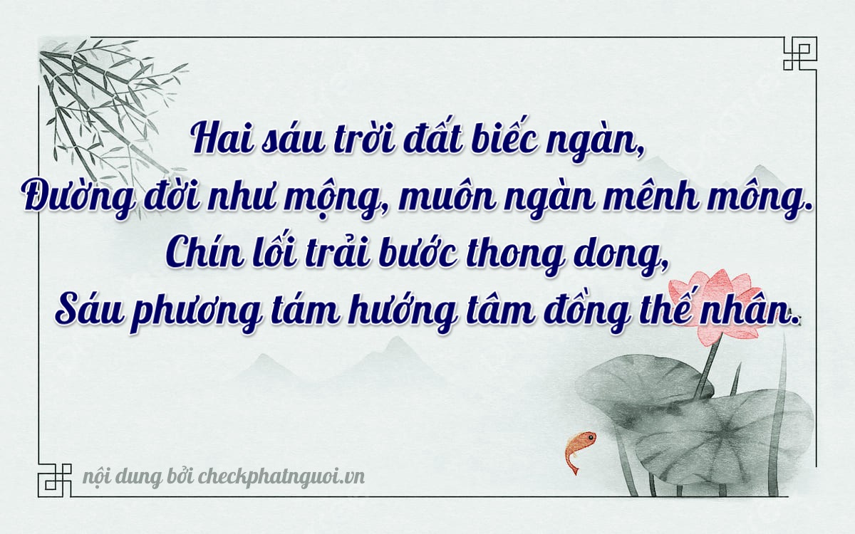 Bài thơ ý nghĩa cho <b>biển số 61D1-26960</b> tại website checkphatnguoi.vn