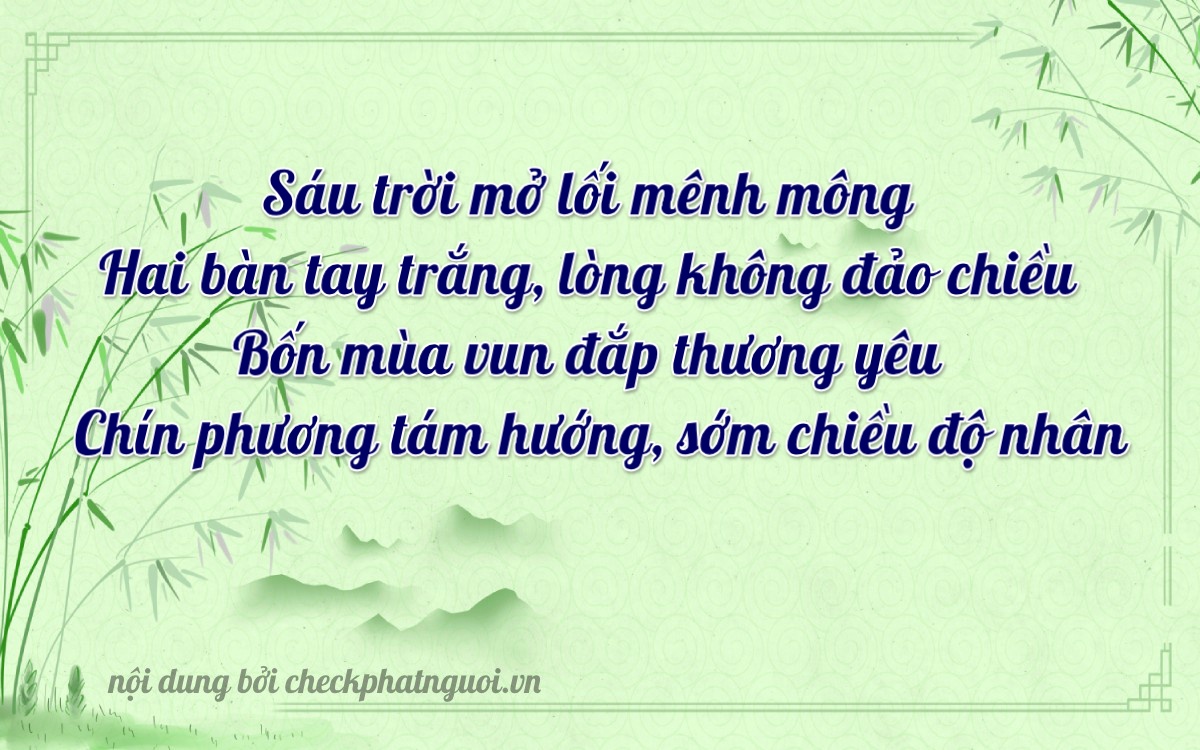 Bài thơ ý nghĩa cho <b>biển số 61D1-62745</b> tại website checkphatnguoi.vn