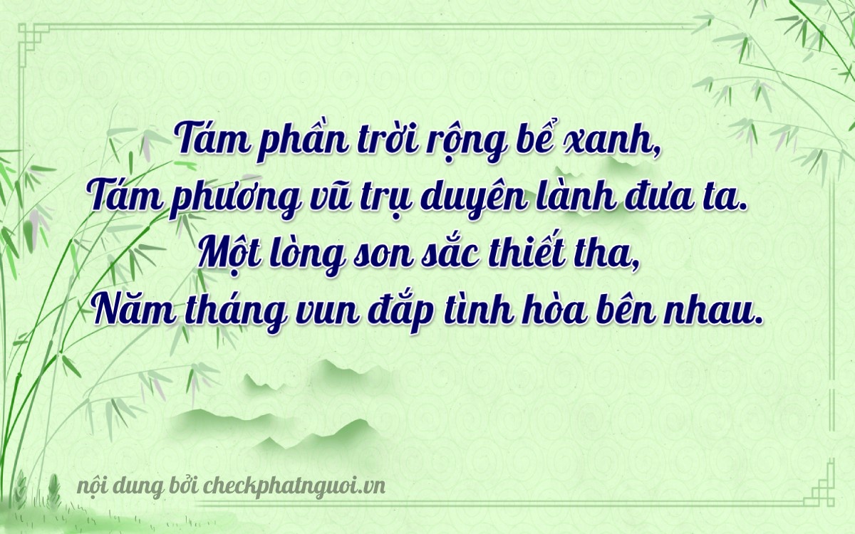 Bài thơ ý nghĩa cho <b>biển số 61D1-88185</b> tại website checkphatnguoi.vn