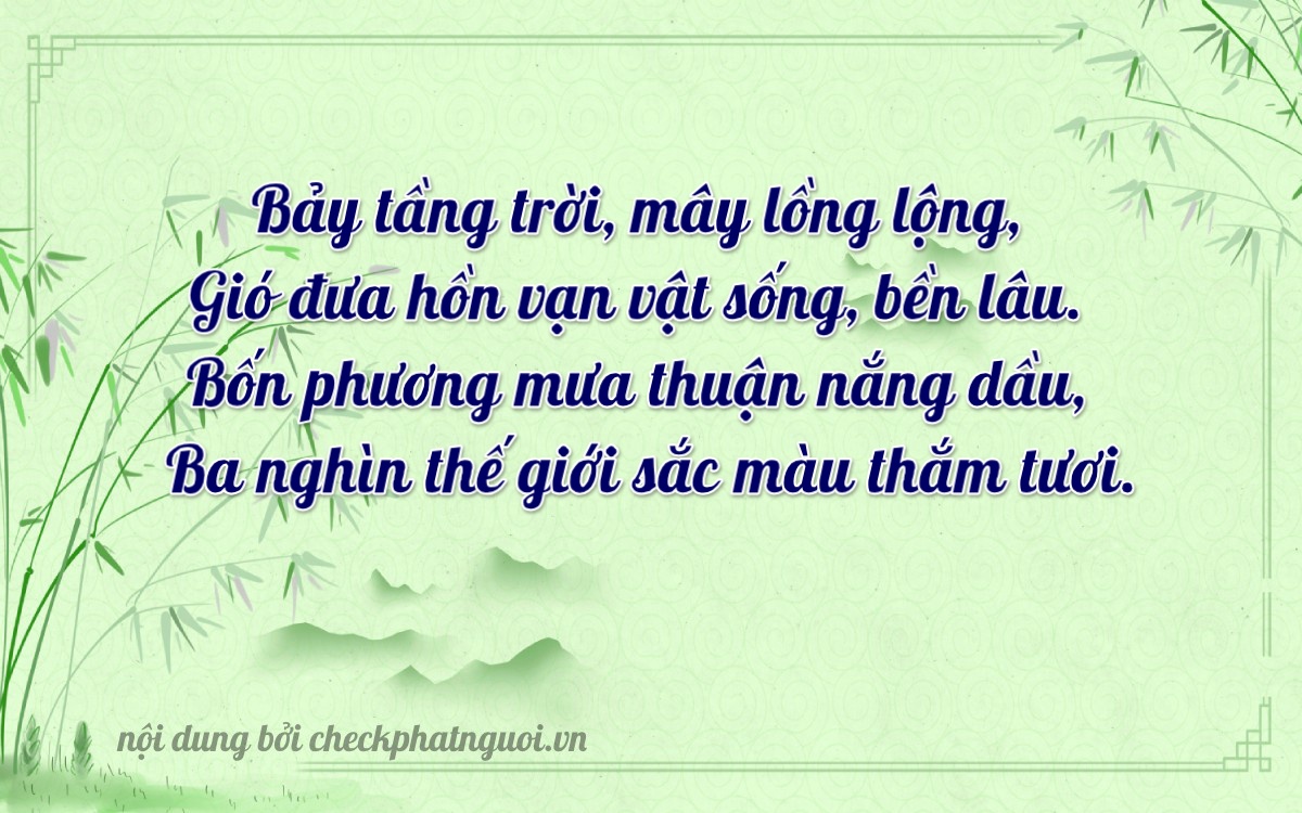Bài thơ ý nghĩa cho <b>biển số 61D2-07430</b> tại website checkphatnguoi.vn