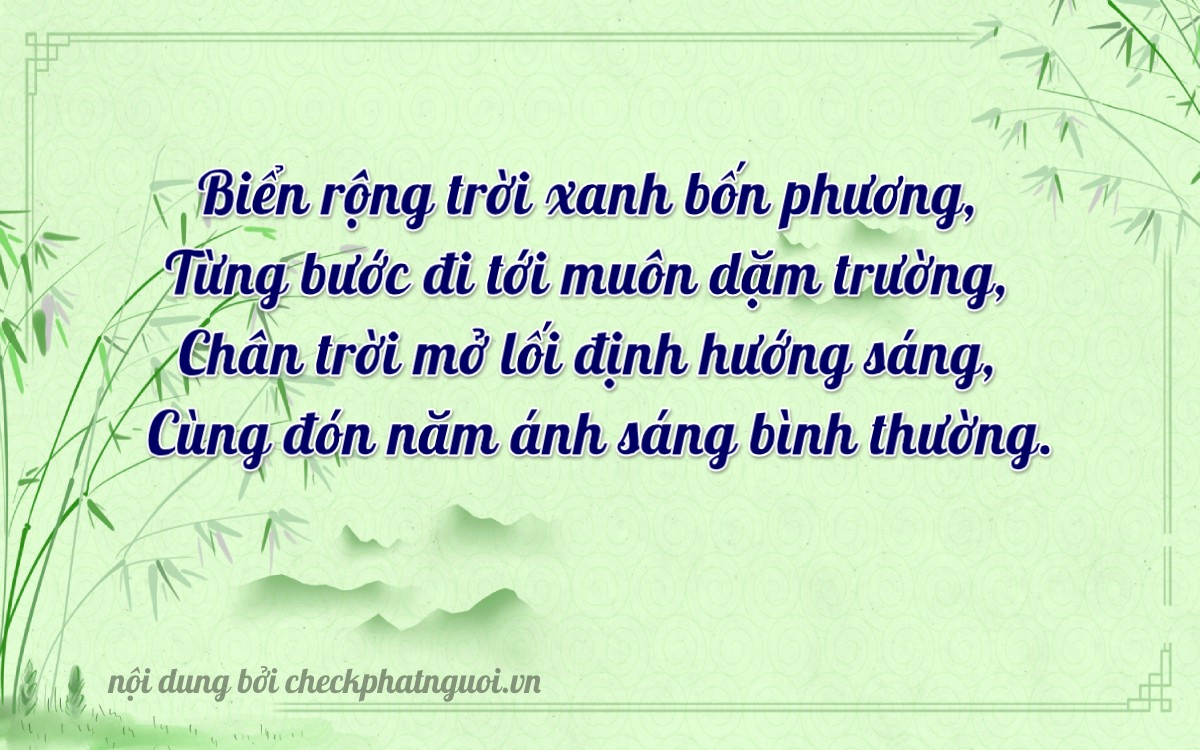 Bài thơ ý nghĩa cho <b>biển số 61D2-22097</b> tại website checkphatnguoi.vn