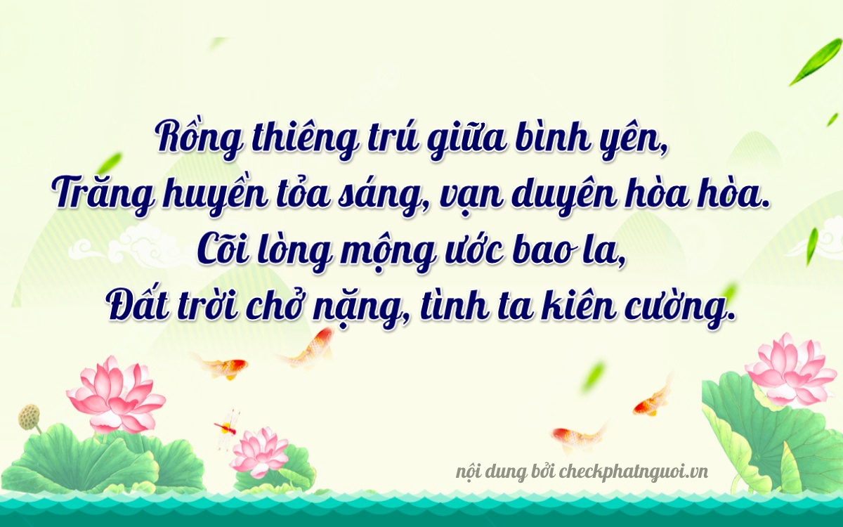 Bài thơ ý nghĩa cho <b>biển số 61D2-31695</b> tại website checkphatnguoi.vn