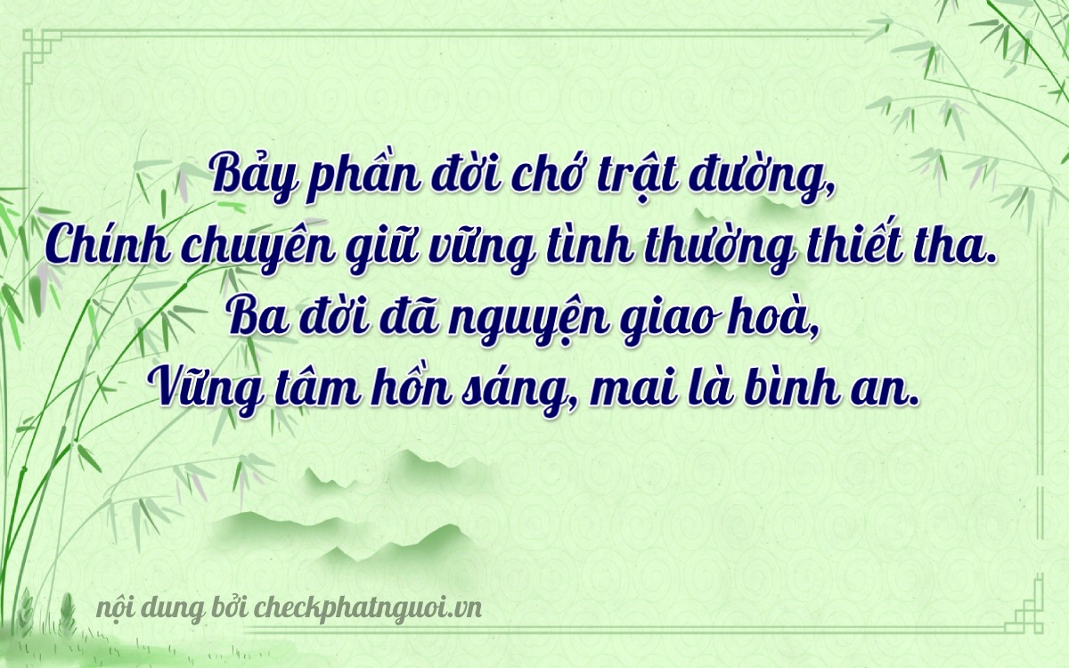 Bài thơ ý nghĩa cho <b>biển số 61E-00793</b> tại website checkphatnguoi.vn