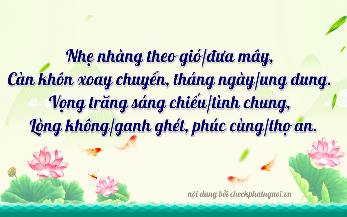 Bài thơ ý nghĩa cho <b>biển số 61E-02098</b> tại website checkphatnguoi.vn