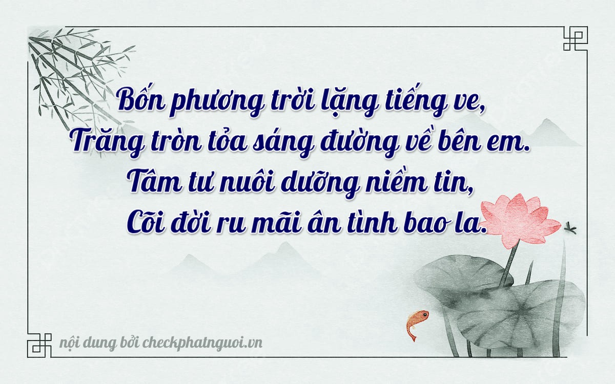 Bài thơ ý nghĩa cho <b>biển số 61E-04207</b> tại website checkphatnguoi.vn