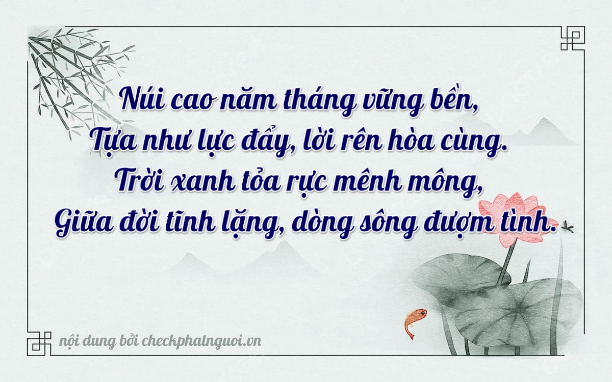 Bài thơ ý nghĩa cho <b>biển số 61E1-48466</b> tại website checkphatnguoi.vn
