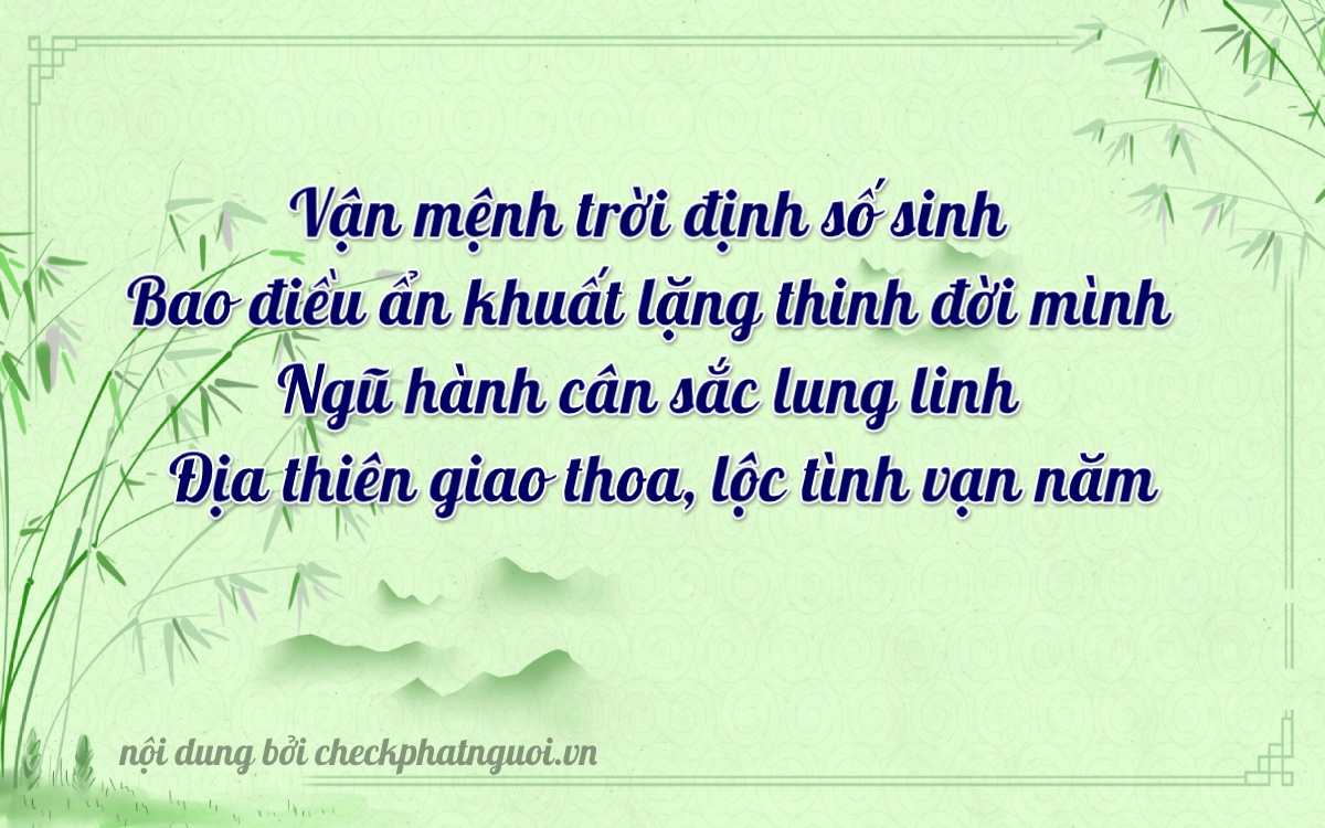 Bài thơ ý nghĩa cho <b>biển số 61E1-94407</b> tại website checkphatnguoi.vn