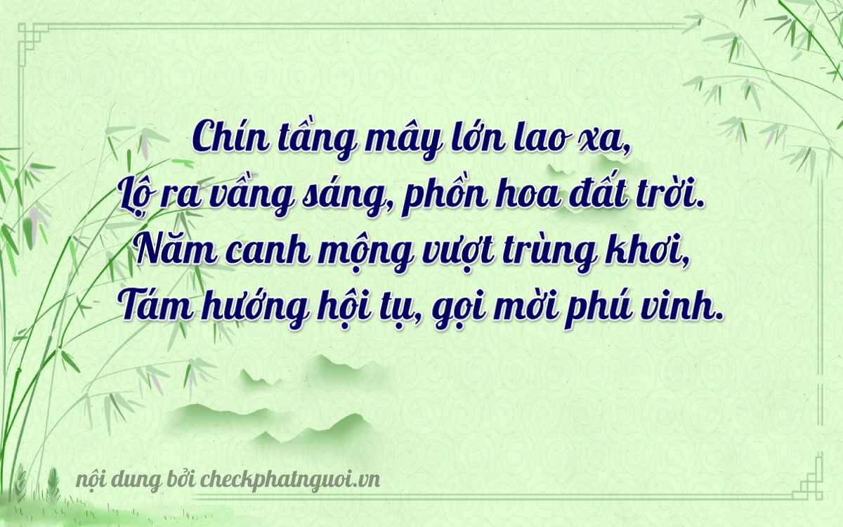 Bài thơ ý nghĩa cho <b>biển số 61E1-95098</b> tại website checkphatnguoi.vn