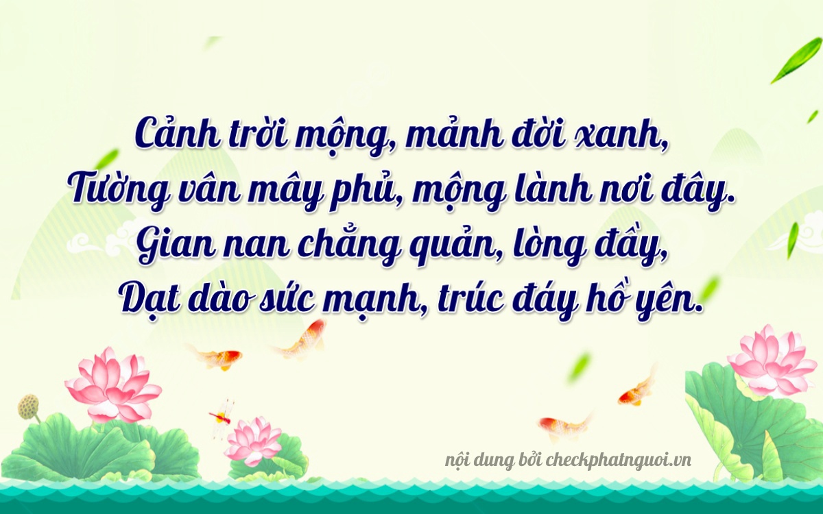 Bài thơ ý nghĩa cho <b>biển số 61EA-10130</b> tại website checkphatnguoi.vn