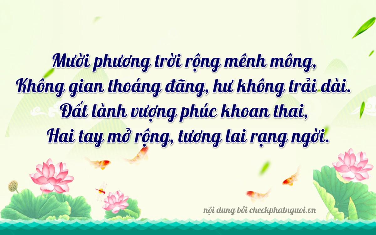 Bài thơ ý nghĩa cho <b>biển số 61EA-10212</b> tại website checkphatnguoi.vn