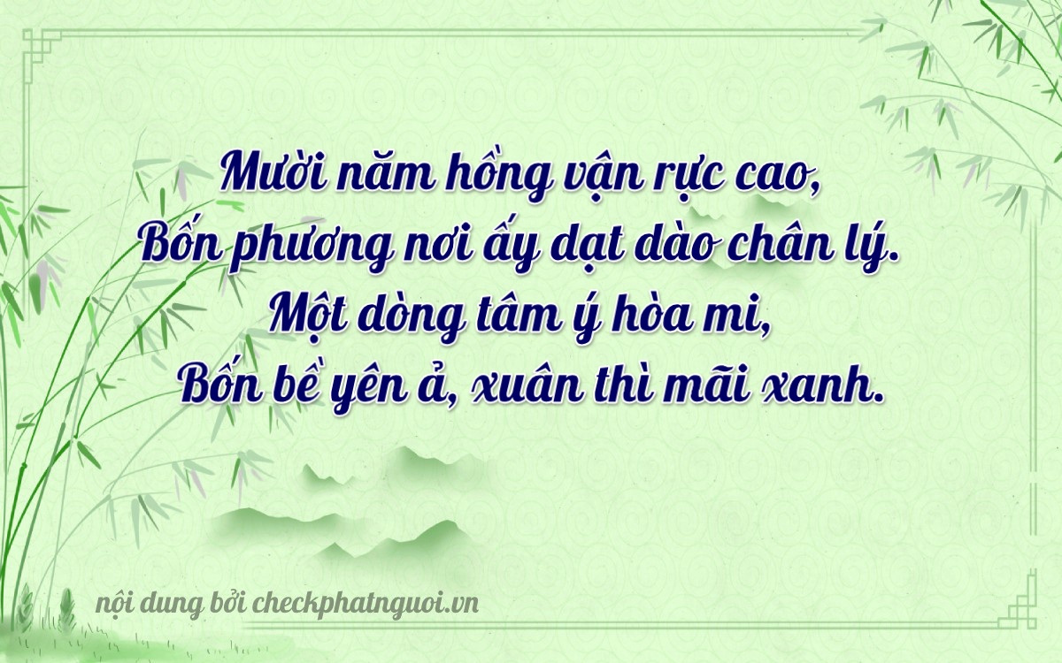 Bài thơ ý nghĩa cho <b>biển số 61F1-11044</b> tại website checkphatnguoi.vn