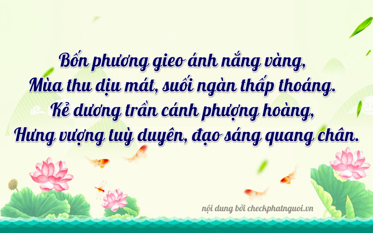 Bài thơ ý nghĩa cho <b>biển số 61F1-40188</b> tại website checkphatnguoi.vn