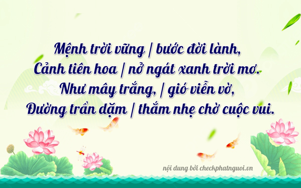 Bài thơ ý nghĩa cho <b>biển số 61G1-83456</b> tại website checkphatnguoi.vn