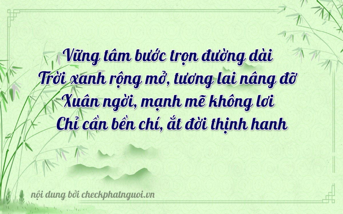 Bài thơ ý nghĩa cho <b>biển số 61GA-02331</b> tại website checkphatnguoi.vn