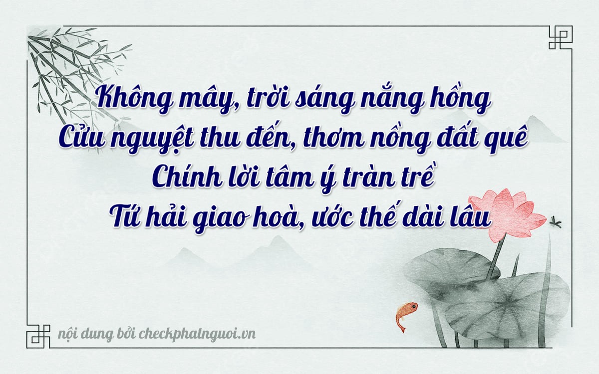 Bài thơ ý nghĩa cho <b>biển số 61GA-09946</b> tại website checkphatnguoi.vn