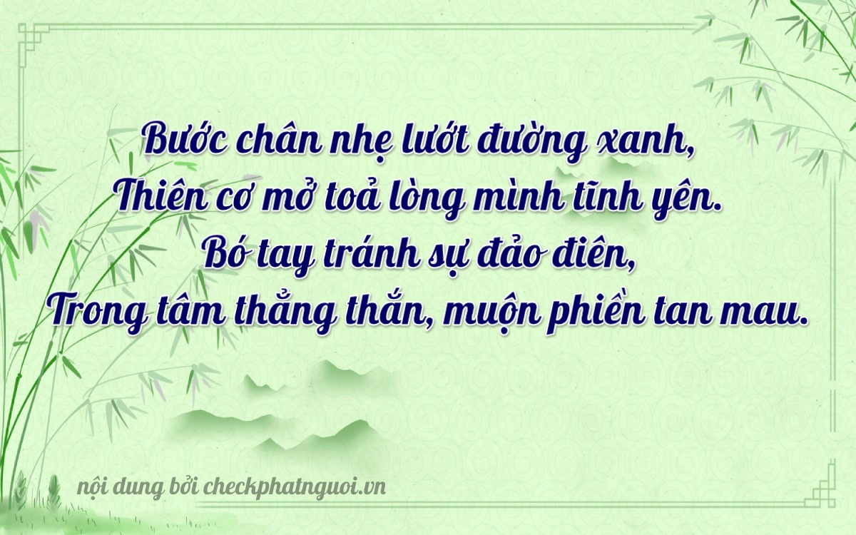 Bài thơ ý nghĩa cho <b>biển số 61H-00764</b> tại website checkphatnguoi.vn