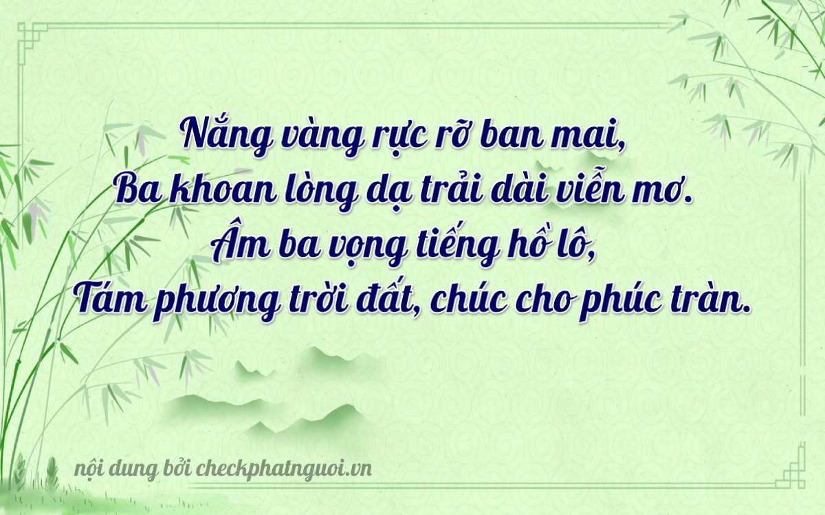 Bài thơ ý nghĩa cho <b>biển số 61H-03338</b> tại website checkphatnguoi.vn